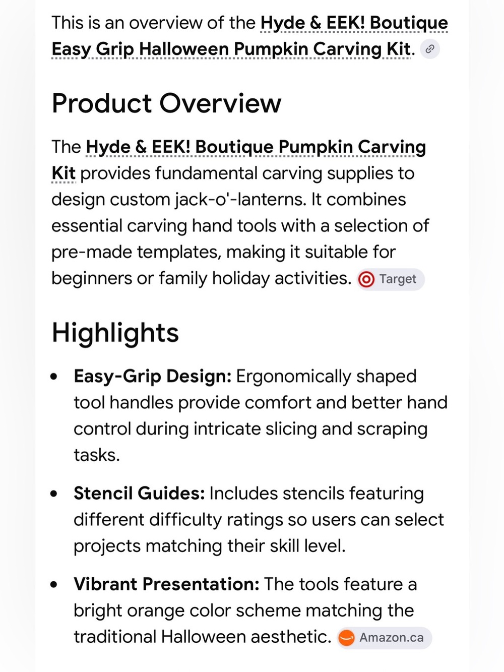 $5 Add-on | Halloween Pumpkin Carving Knife & Tool Set - Picture 4 of 14